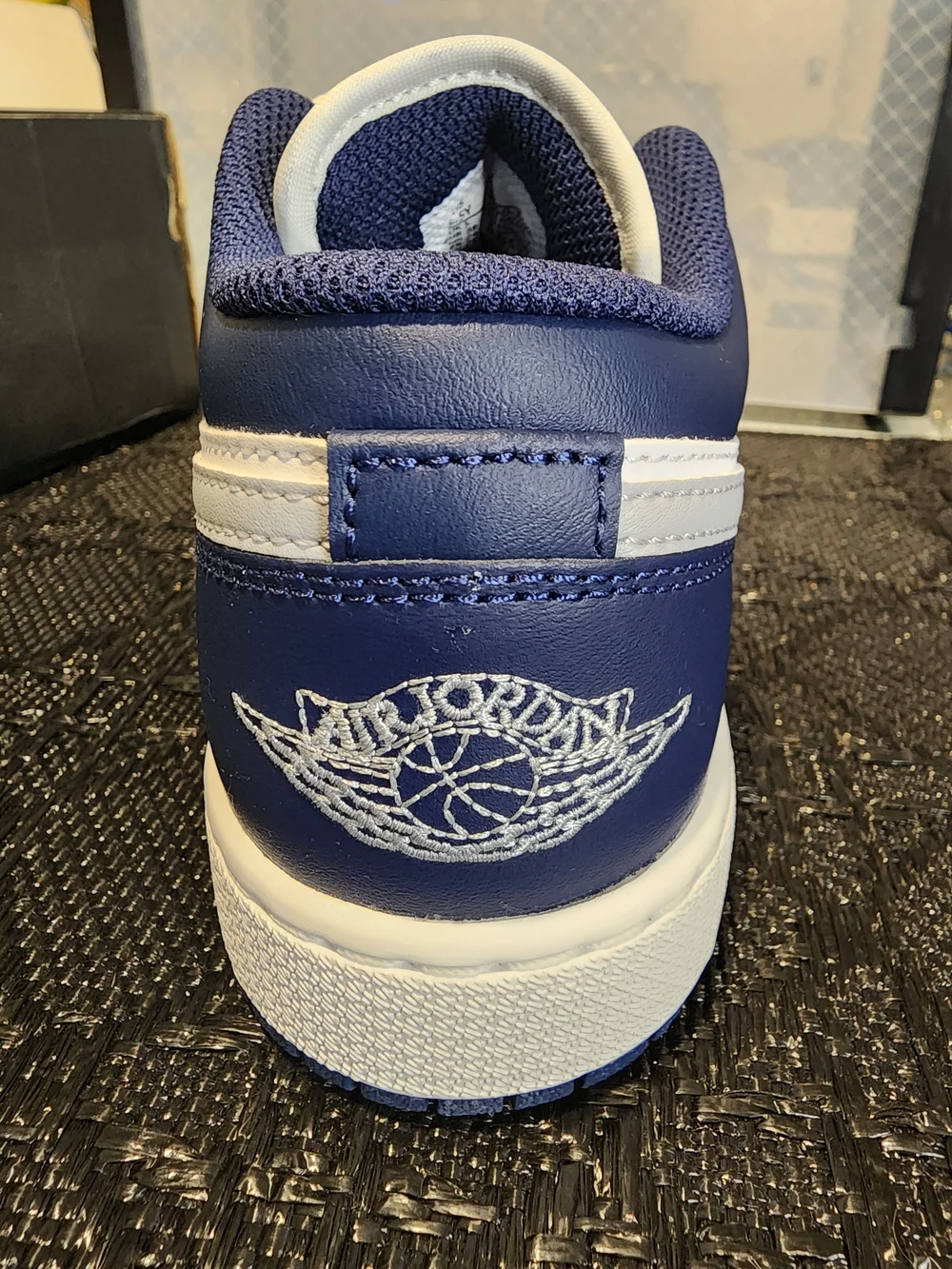 Air Jordan 1 Low (GS) Kids Sneakers - White/Wolf Grey/Midnight Navy